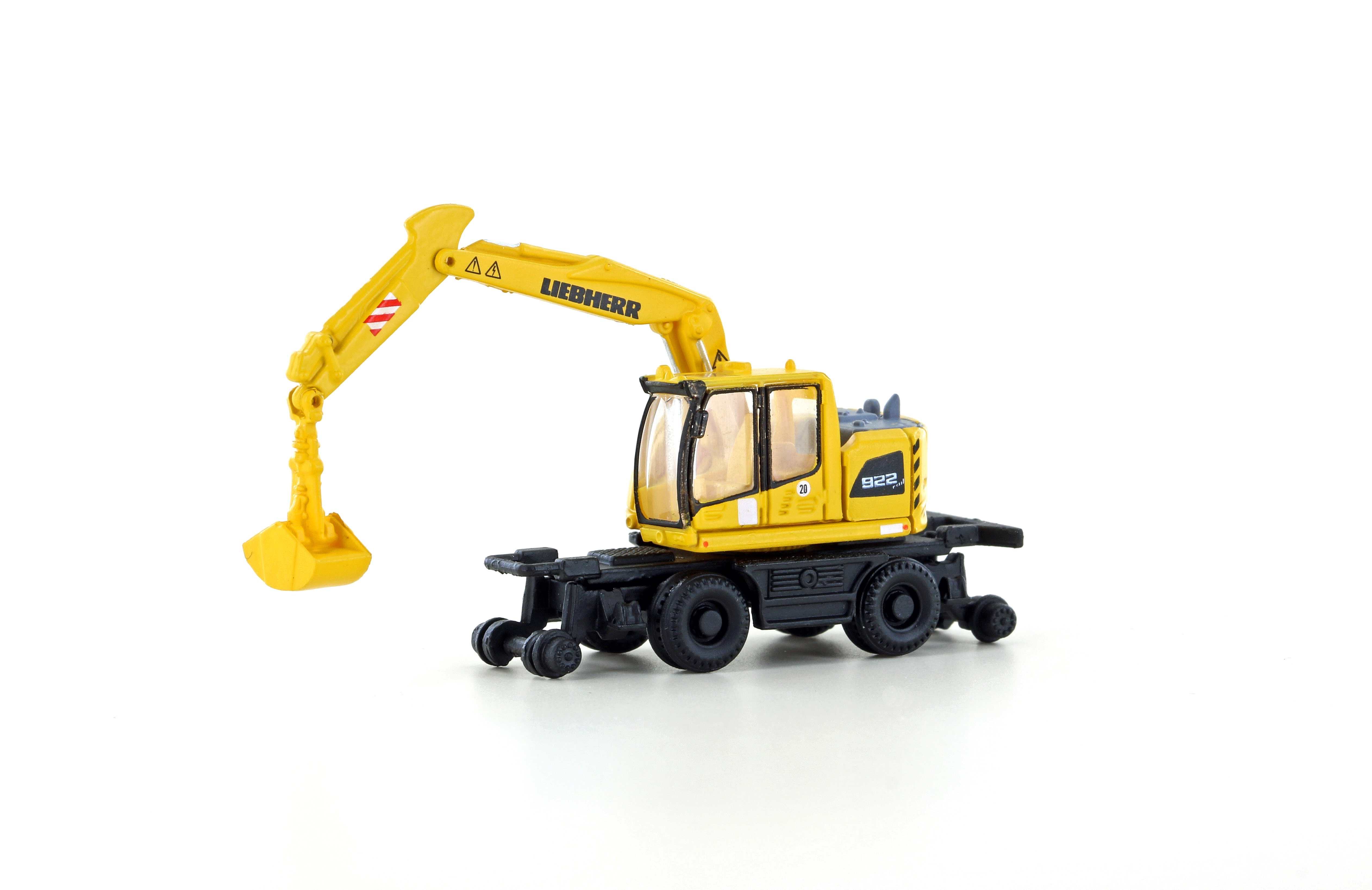 Minis Liebherr A922 Rail 2-Wege Bagger mit Greifer ARW36.LC4265