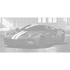 FORD GT - 2018 - BLACK W/ SILVER STRI