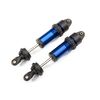 Shocks, GT-Maxx, aluminum (blue-anodi zed) (fully assembled w/o springs) (2 )