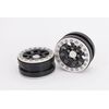 ABMT2015BS-Beadlock Wheels PT-Ghost Black/Silver 1.9 (2pcs)