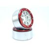 ABMT5040SR-Beadlock Wheels HAMMER Silver/Red 1.9 (2) w/o Hub