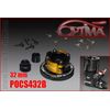 6M-POCS432B-OPTIMA 4 Shoes Flywheel set - 32mm Black