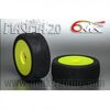 6M-TUY161525-MAGMA 2.0 Tyres in 15/25 compound glued on Yellow rims (Pair)