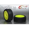 6M-TUY162140-MAGMA 2.0 Tyres in 21/40 compound glued on Yellow rims (Pair)