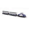 E-Lok mit zwei Wagen Alpen Express weiß/blau