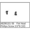 ABZ86101-36-Flat Head Phillips Screw 2.5*6 - Mini AMT (10)