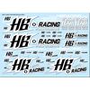 HB204074-World Team HB Racing Decals White