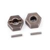 Wheel hubs, hex (steel) (4)/ axle pin s (4)
