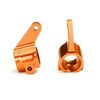 Steering blocks, Rustler/Stampede/Ban dit (2), 6061-T6 aluminum (orange-ano odized)/ 5x11mm ball bearings (4)