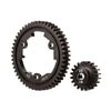 LEM6450-Spur gear, 50-tooth (machined, harden ed steel) (wide-face)/ gear, 20-T pin ion (1.0 metric pitch) (