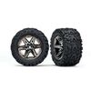 LEM6774X-Tires &amp; wheels, assembled, glued (2.8 ') (RXT black chrome wheels, Talon Extreme tires, foam inserts
