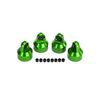 Shock caps, aluminum (green-anodized)