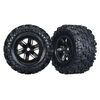 LEM7772A-Tires &amp; wheels, assembled, glued (X-M axx black chrome wheels, Maxx AT tires, foam inserts) (left &amp;