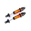 Shocks, GTX, medium (aluminum, orange -anodized) (fully assembled w/o sprin gs) (2)