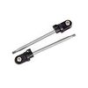 Shock shaft, 92mm (GTX) (steel, chrom e finish) (2) (assembled with rod end s & hollow balls)
