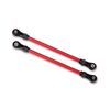 LEM8143R-Suspension links, front lower, red (2 ) (5x104mm, powder coated steel) (assembled with hollow balls)
