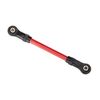 Suspension link, front upper, 5x68mm (1) (red powder coated steel) (assemb led with hollow balls) (for use with