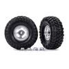 LEM8159-Tires &amp; wheels, assembled, glued (2.2 ' satin chrome wheels, Canyon Trail 5 .3 x 2.2' tires) (2)/ ce