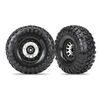 LEM8172-Tires and wheels, assembled (Method 1 05 black chrome beadlock wheels, Canyon Trail 2.2' tires, foam