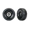 LEM8174-Tires and wheels, assembled (Method 1 05 black chrome beadlock wheels, Canyon Trail 1.9' tires, foam