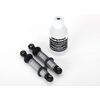 Shocks, GTS, silver aluminum (assembl ed with spring retainers) (2)