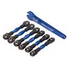 Turnbuckles, aluminum (blue-anodized) , camber links, 32mm (front) (2)/ cam ber links, 28mm (rear) (2)/ toe links