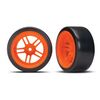 LEM8377A-Tires and wheels, assembled, glued (s plit-spoke orange wheels, 1.9' Drift tires) (rear)&nbsp; &nbsp; &nbsp; &nbsp; &nbsp; &nbsp;