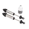 Shocks, GTR, 134mm, silver aluminum ( fully assembled w/o springs) (front, threaded) (2)