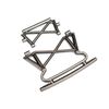 Bumper, front/ bumper support (satin black chrome-plated)