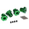Wheel hubs, splined, 17mm (green-anod ized) (4)/ 4x5 GS (4), 3x14mm pin (4)