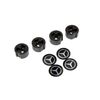 Center caps, Mercedes-Benz G 500 4x4 wheel (black) (4) (requires #8255A extended stub axle)