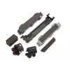 Battery hold-down/ mounts (front & re ar)/ battery compartment spacers/ foa m pads
