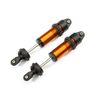Shocks, GT-Maxx, aluminum (orange-ano dized) (fully assembled w/o springs) (2)