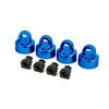 Shock caps, aluminum (blue-anodized), GTX shocks (4)/ spacers (4) (for Sle dge)