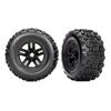LEM9672-Tires and wheels, assembled, glued (3 .8' black wheels, Sledgehammer tires, foam inserts) (2)