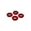 Aluminum Wheel Nut 17mm Red (4)
