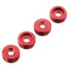 Nut Front Hub Aluminum Red (4)