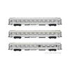 SNCF 3 voitures de voyageurs DEV Inox A9 + B10 + A5s Ep III
