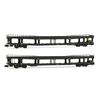 SNCF 2 Wagon de transport de voitures DD DEV 66 DEV vert Ep IV