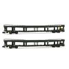 SNCF 2 Wagon de transport de voitures DD DEV 66 DEV vert Ep V
