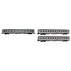 FS 3 voitures voyageurs UIC-Z1 A + 2B grises ép. V