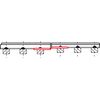 Poteaux avec compensateur de niveau 6 pcs.
