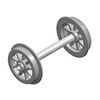 Jeu de roues à rayons isol. 10 5mm (2pcs) NEM 311.1