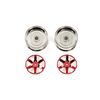 ARW10.54552-Red Plated 2-Piece 6-Spoke Wheels (26mm, Offset 4)