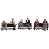 N personnes sur des bancs