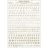 Lettres + chiffres vieil anglais + écriture g.