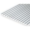 Plaque blanche 15x30cm 0.50mm striée en V .125