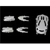 Haube + 4 Motorgondeln weiss