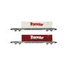 2 SNCF Sgss wagon porte-conteneurs 2x45 Trans-Fer Ep V