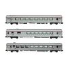 SNCF Coffret de 3 TEE Cisalpin Milan - Paris 1/2 Vru + A3rtu + A8u argenté Ep.IV